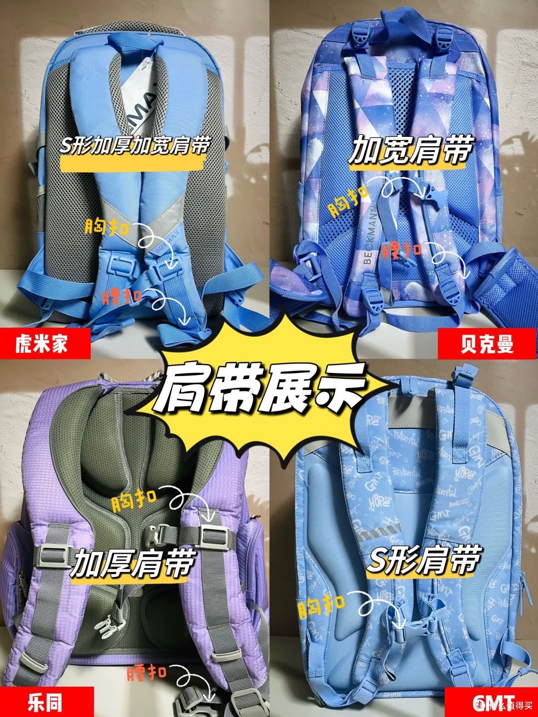 四款热门儿童减负护脊书包全面评测!