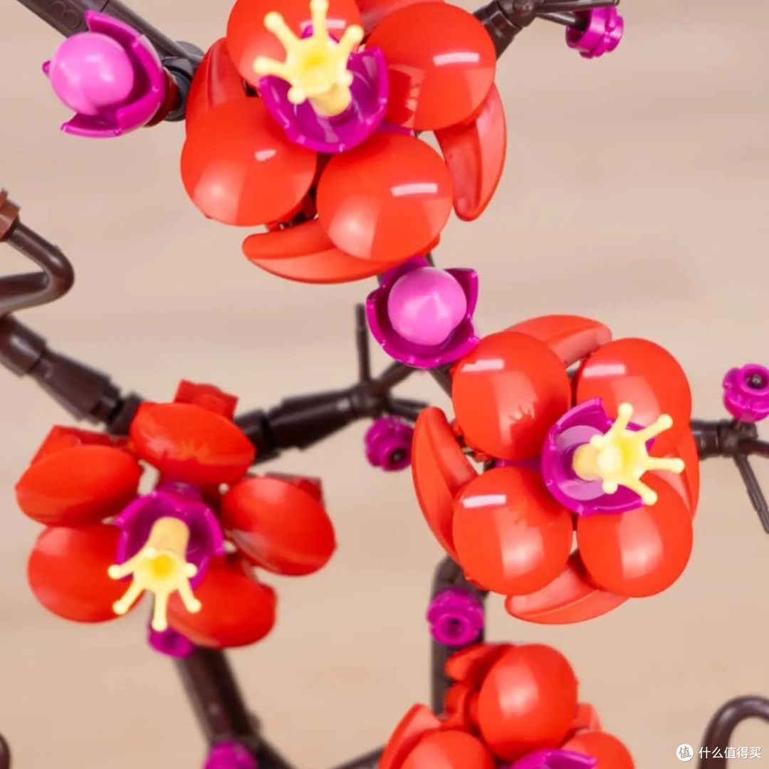 乐高盆栽拼搭教程!看看乐高花植套装10368菊花和10369梅花中出现的新零件
