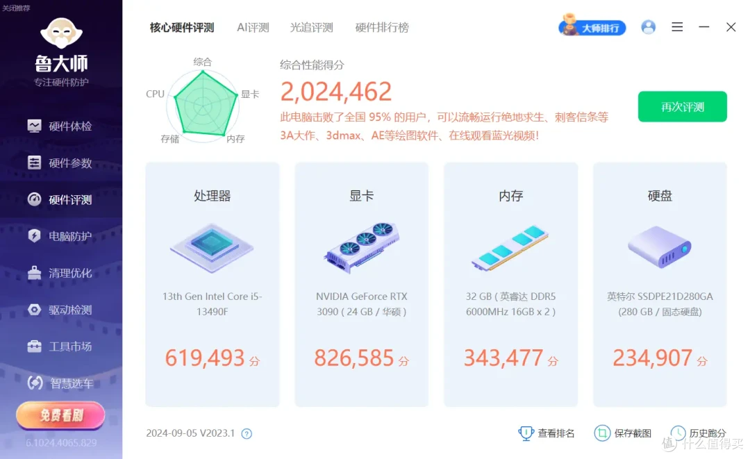 中U高显主机如何调校黑猴?i5-13490F+RTX 3090+铭瑄B760M GKD5 ICE组合实测