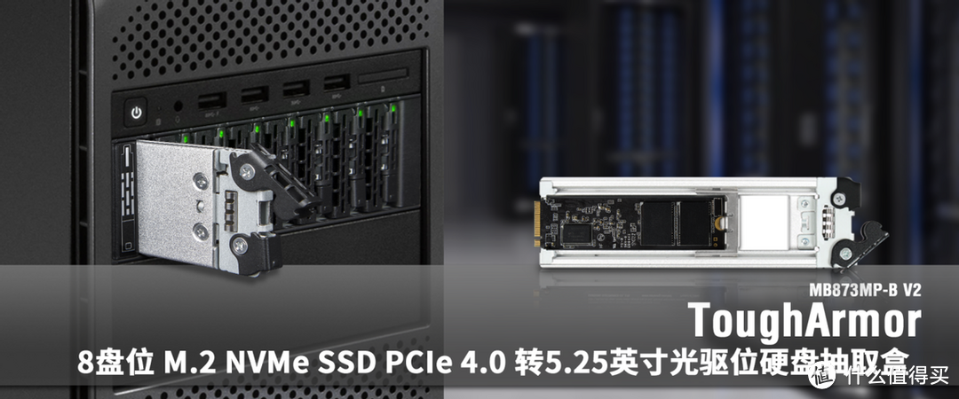 超高存储密度设计，数据密集型系统的理想选择——8盘位M.2 NVMe SSD PCIe 4.0硬盘抽取盒