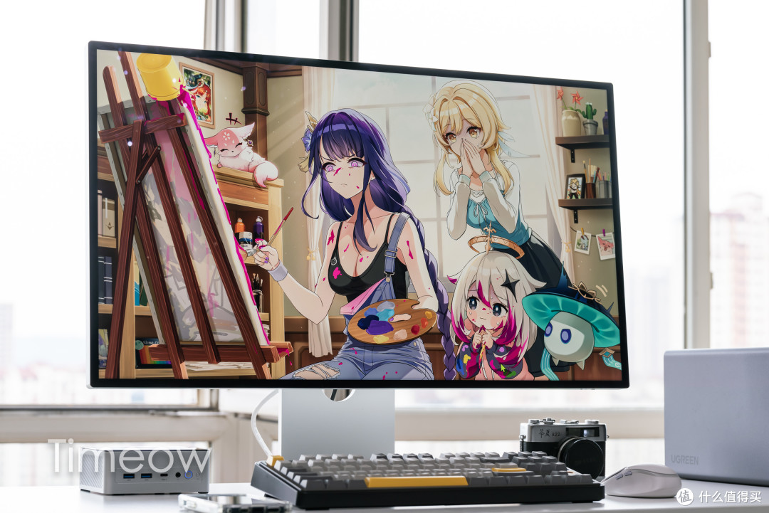 游戏办公两手抓！32寸4K144 全金属外壳 旋转升降工学支架 酷优客P32K显示器玩黑神话绝对爽啊！