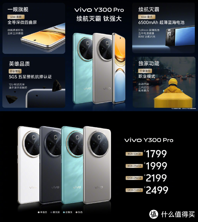 vivo Y300 Pro成新晋续航灭霸，轻薄持久兼备