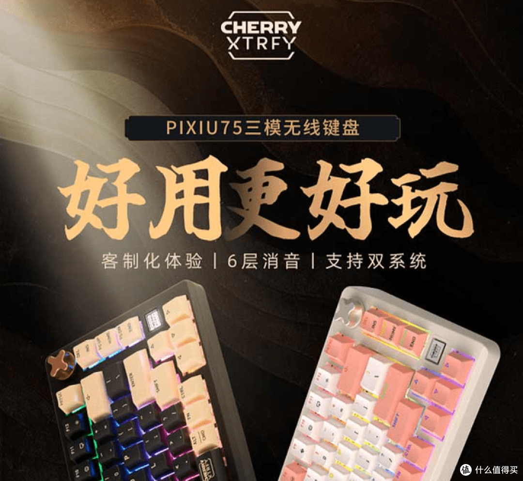 【维生素P】樱桃 CHERRY XTRFY PIXIU 75 - 早知道还得是樱桃?千元内独一无二高颜值的貔貅旋钮键盘