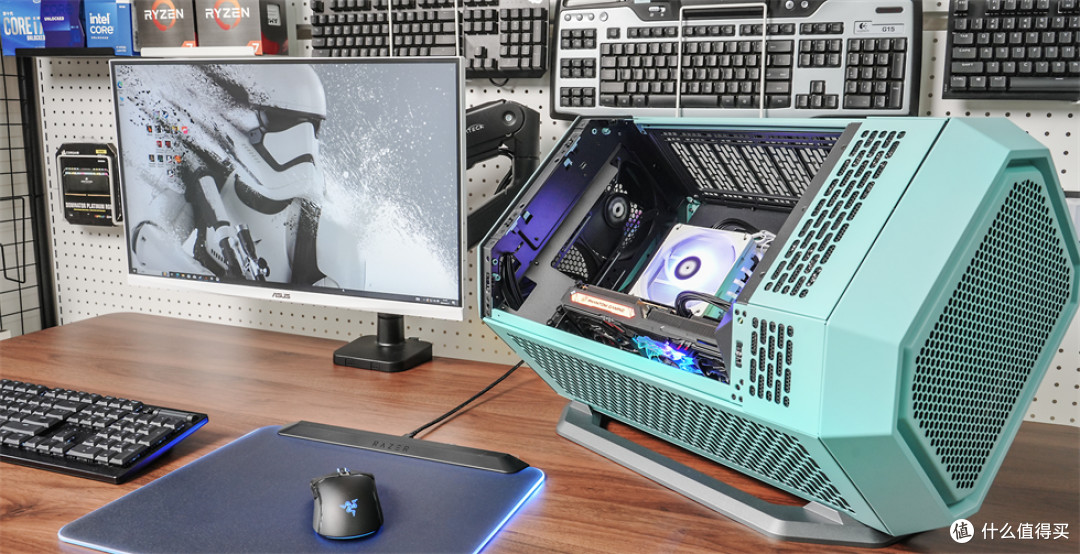 12600T+华擎ASRock B760M+RX7600显卡+Tt The Tower 300松石绿海景房机箱装机分享