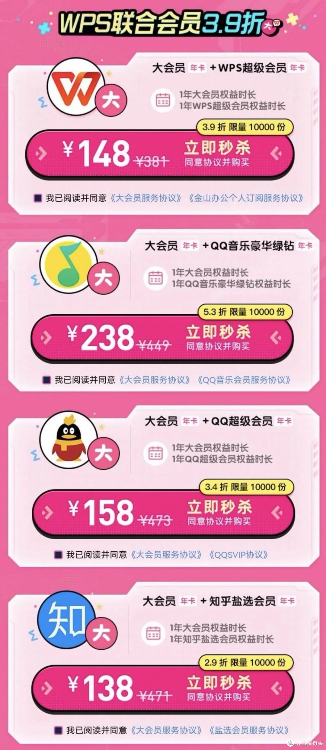 【哔哩哔哩联合会员】8周年!买1得4活动!_支付_什么值得买