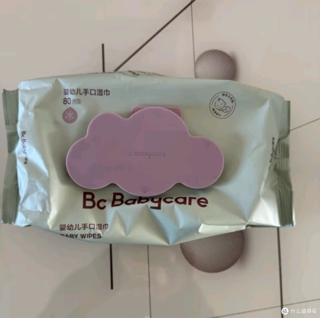 "Babycare婴儿手口湿巾 | 加厚擦脸·带盖设计·大包装6480系列 | 紫盖湿巾80抽×12包"