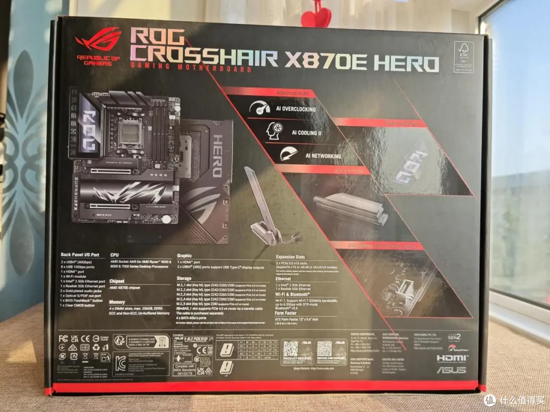 ROG CROSSHAIR X870E HERO主板开箱及装机测试
