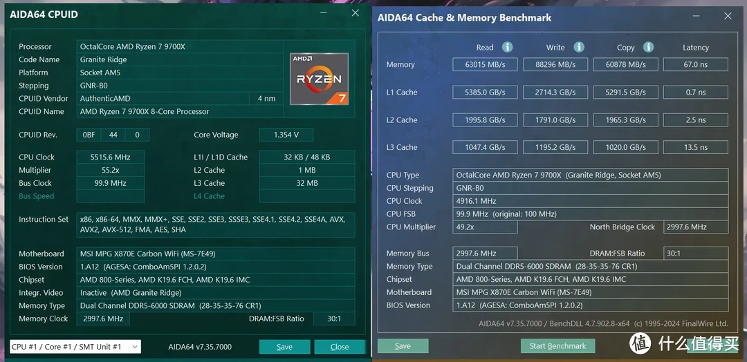 AMD平台也能轻松超频8000Mhz的DDR5内存，光威龙武6000 CL28套装