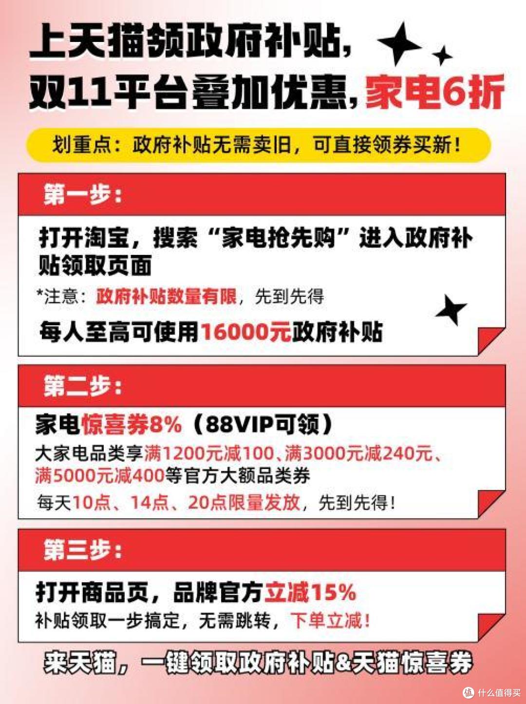 双11电器怎么买才便宜？天猫双11政府补贴，一不小心叠出地板价！
