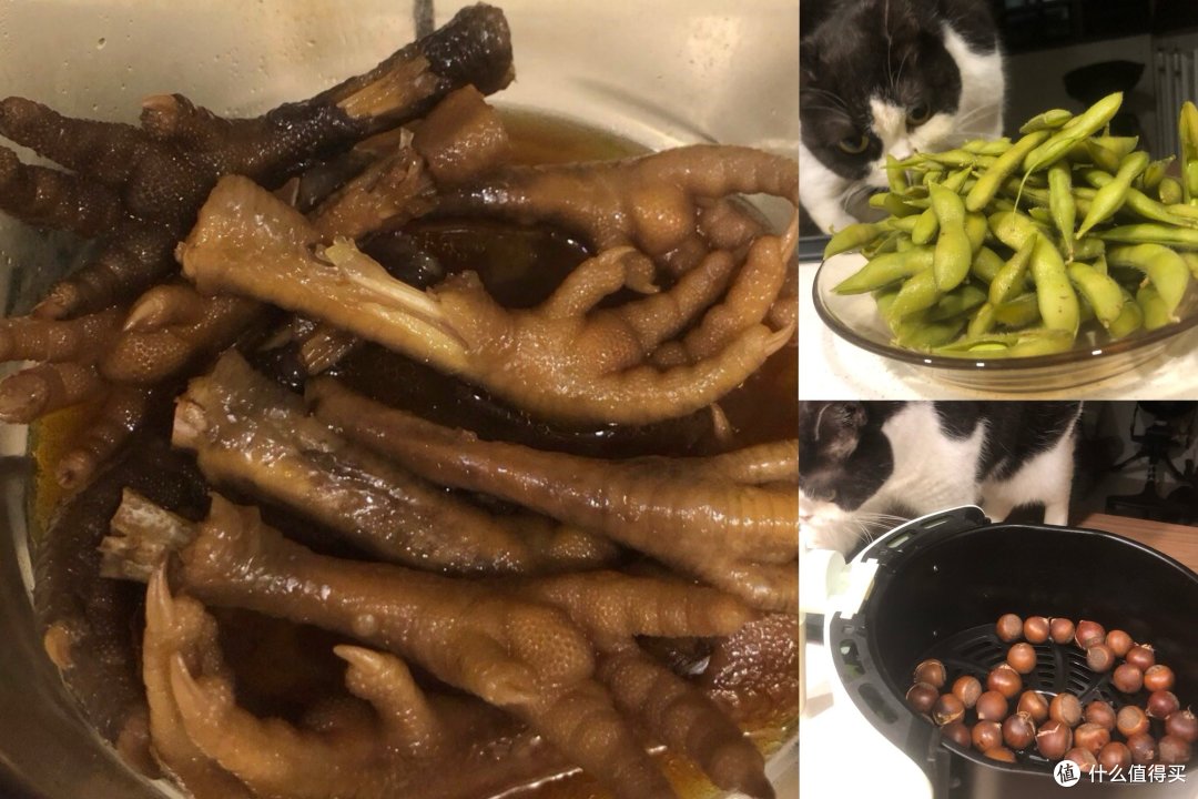 追剧零食三宝：盐水毛豆、卤鸡爪、空气炸锅板栗，主打轻松上手！