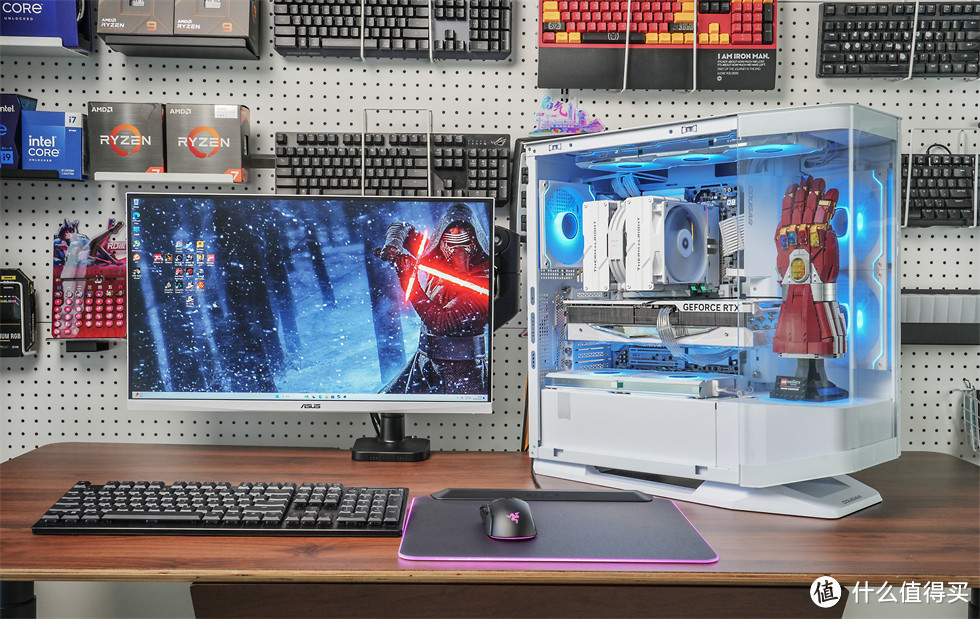 纯白色的海景房主机——9950X+骨伽星舰FV270+技嘉冰雕X870E AORUS PRO ICE主板+影驰星曜4080S装机