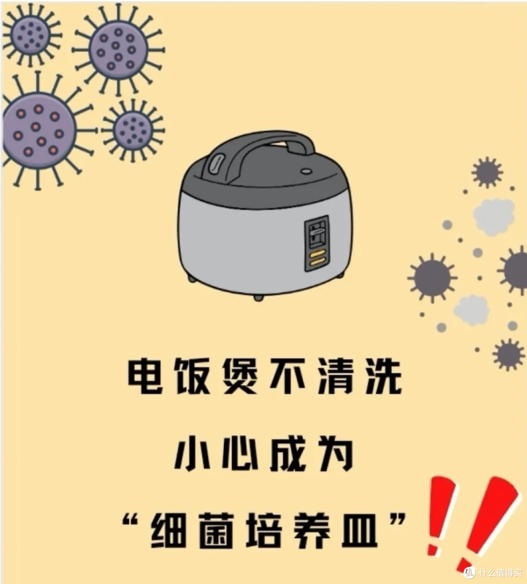 电饭煲不清洗,小心成为“细菌培养皿”!