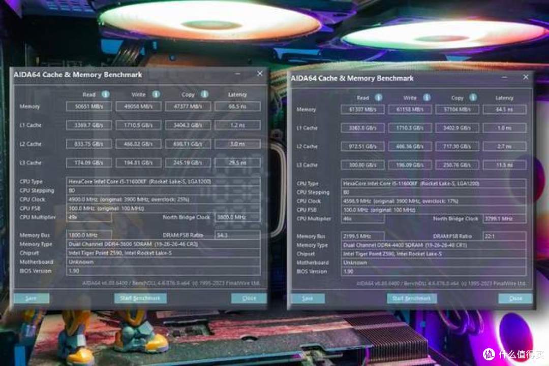白嫖的性能就是香!宏碁掠夺者Pallas凌霜 DDR4 3600 套条,直上4400Hz频率