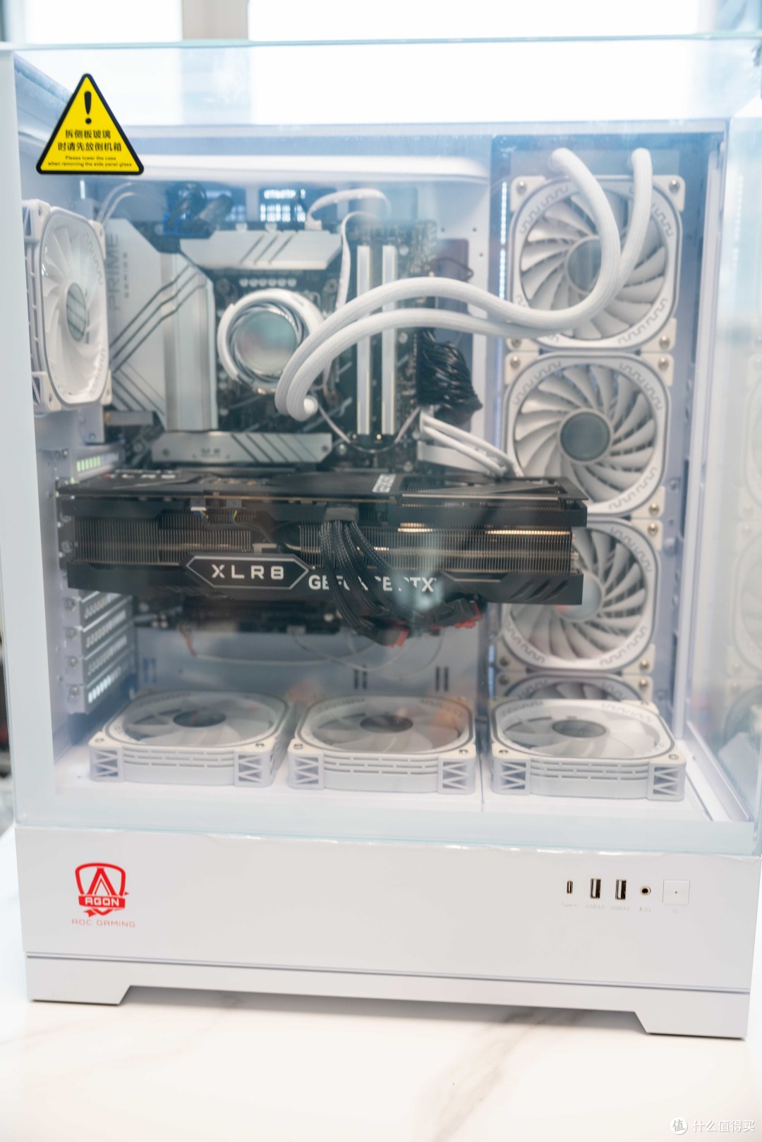 AOC 爱攻 ACG860W机箱——全塔、480冷排和3面玻璃海景房