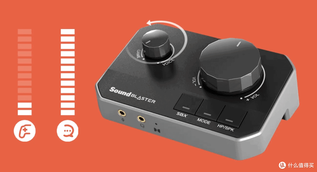 高解析双端输入,补全游戏音频最后短板|创新 Sound Blaster G8 DAC