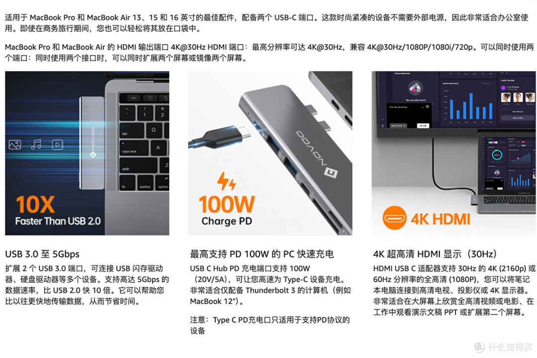 拆解报告：Novoo铝合金 7-in-2 USB C Hub 双type c接口拓展坞 4K HDMI PD3.0 100W 兼容Macbook Pro M1/2/3/4 (Grey) (NVHUB7IN2WGLX)