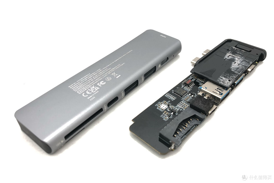 拆解报告：Novoo铝合金 7-in-2 USB C Hub 双type c接口拓展坞 4K HDMI PD3.0 100W 兼容Macbook Pro M1/2/3/4 (Grey) (NVHUB7IN2WGLX)