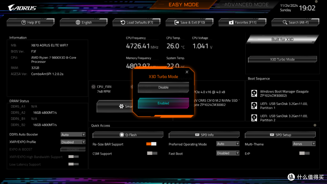 新鲜的空气,AMD 锐龙7 9800X3D处理器+技嘉X870 AORUS ELITE WIFI7+蓝宝石7900 XT 20G超白金OC显卡装机