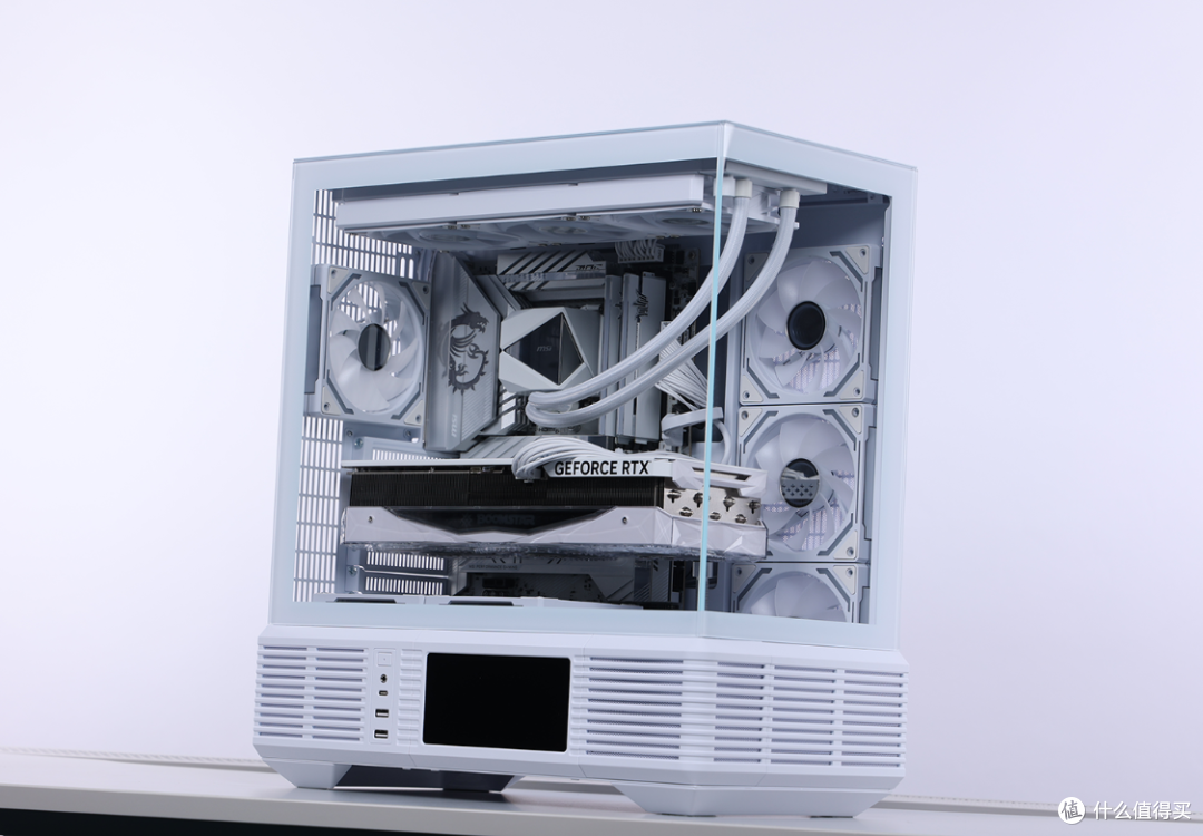 支持声控开关机+屏显,先马境界Magic海景房+Ultra7+4070TiS装机