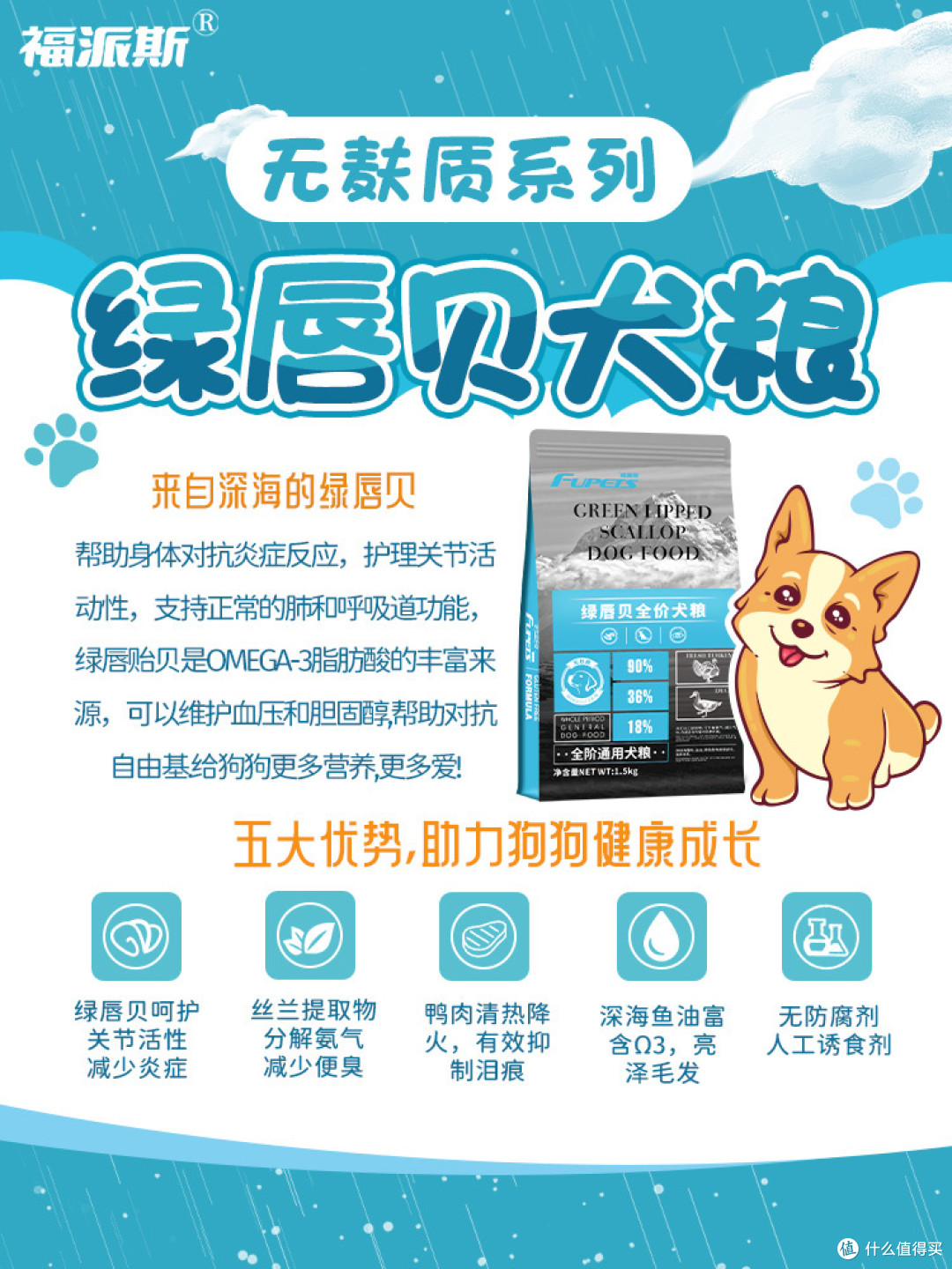 家有老犬?必看!福派斯绿唇贝狗粮,守护狗狗关节健康