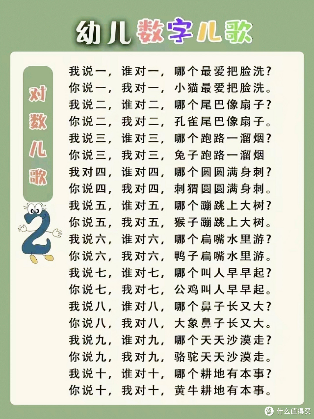 25首数字启蒙儿歌，让宝宝爱上数数字