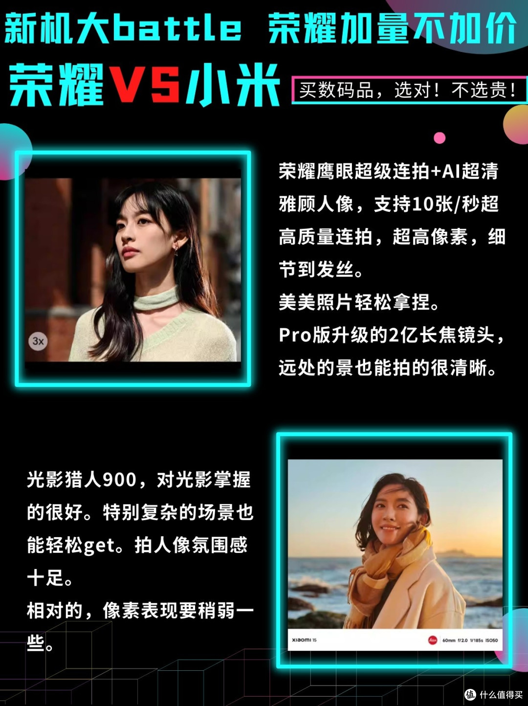 对比荣耀Magic7和小米15，差距很明显啊