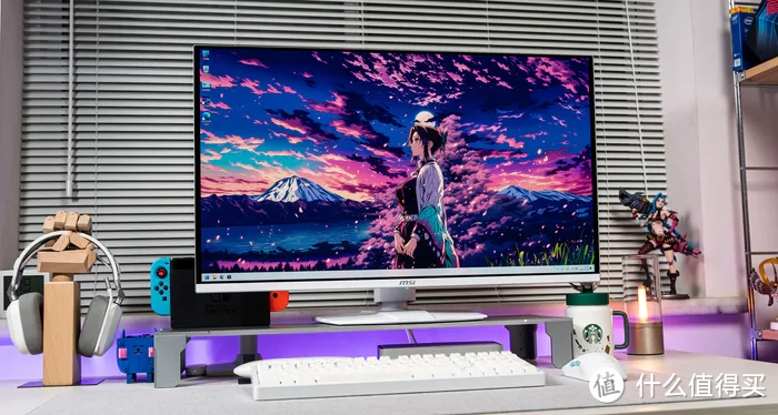 纯白电竞大屏——微星MPG 321URXW QD-OLED"极光"显示器开箱分享