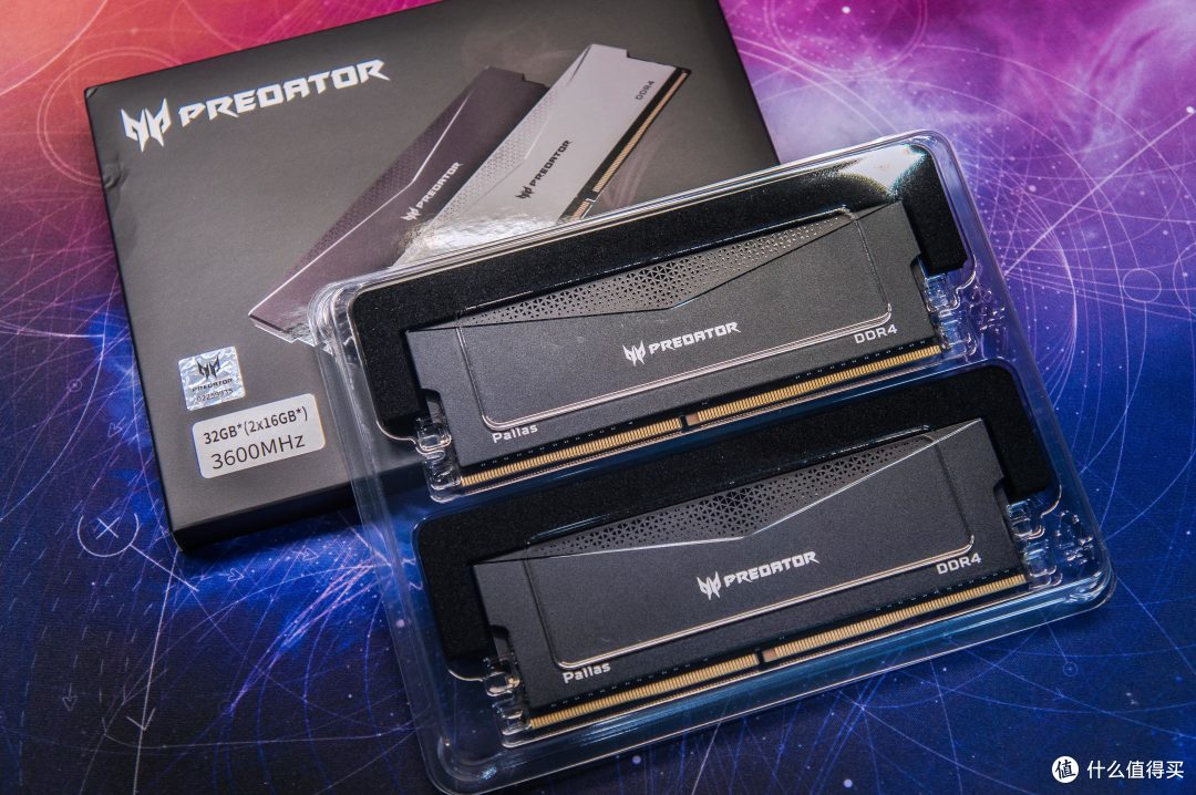 海力士CJR颗粒!宏碁掠夺者Pallas凌霜3600MHz32G套装DDR4内存!