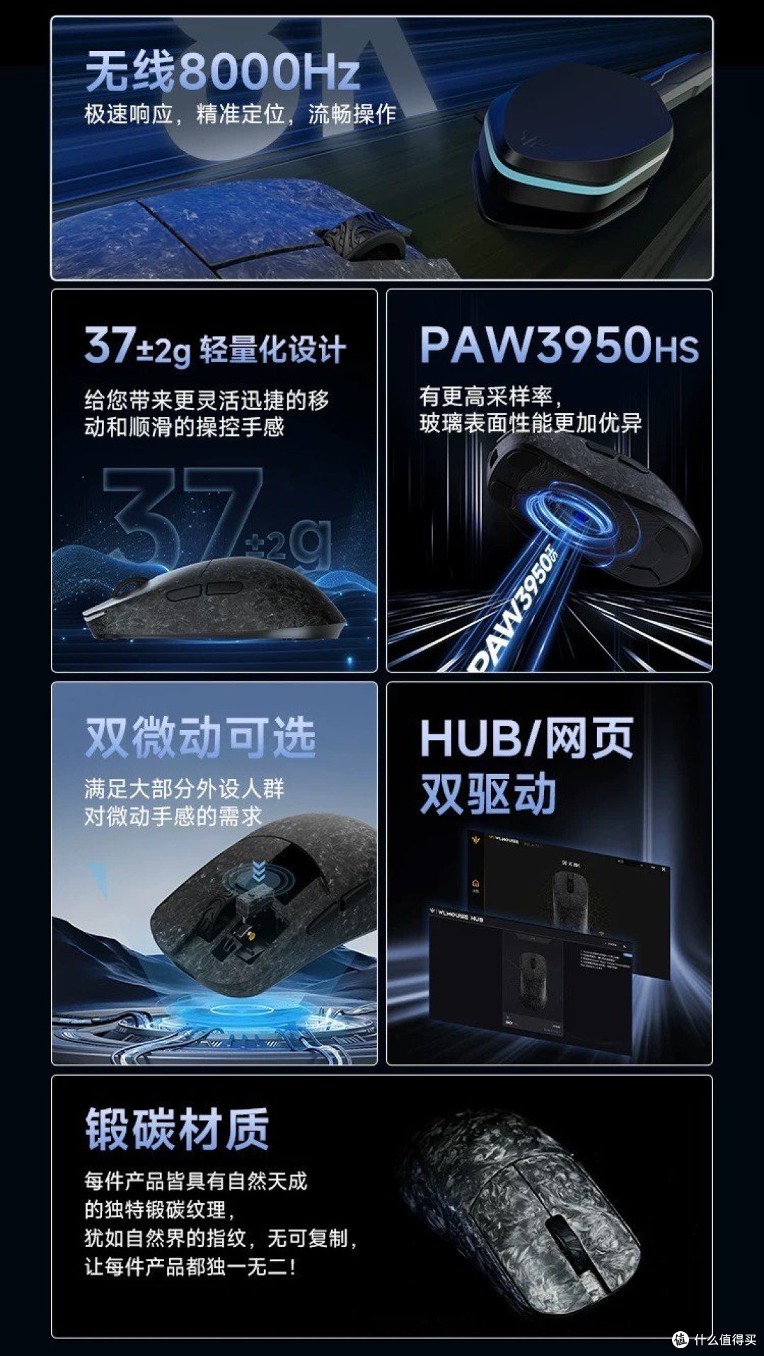 万灵竞记影系列锻碳鼠标:以航空级材料,重塑操控新境界