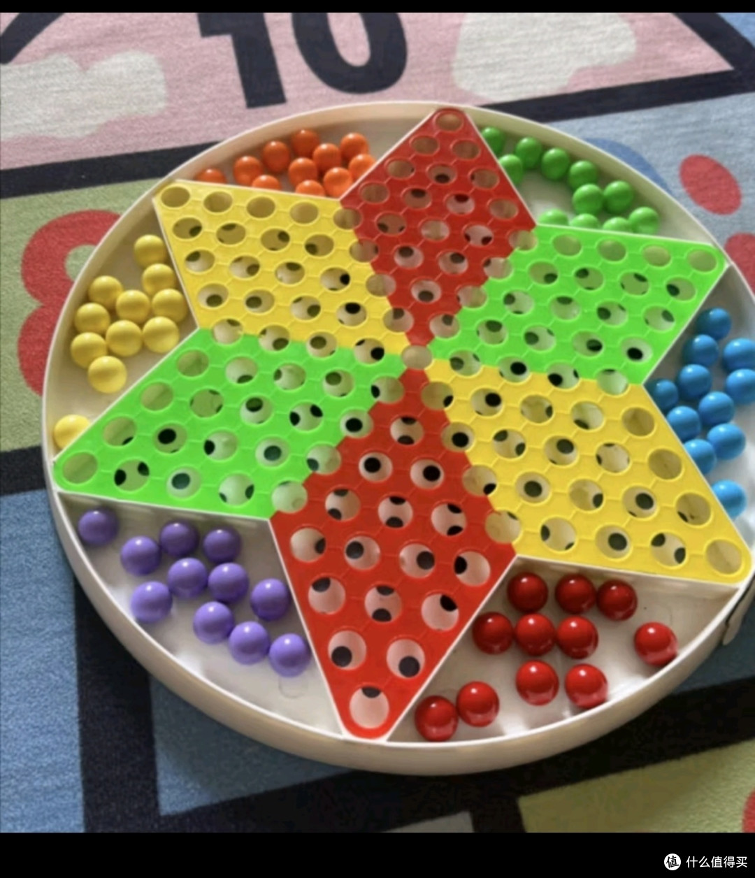 胜旅跳棋玻璃弹珠木质实木跳跳棋大号红木儿童益智玩具游戏棋