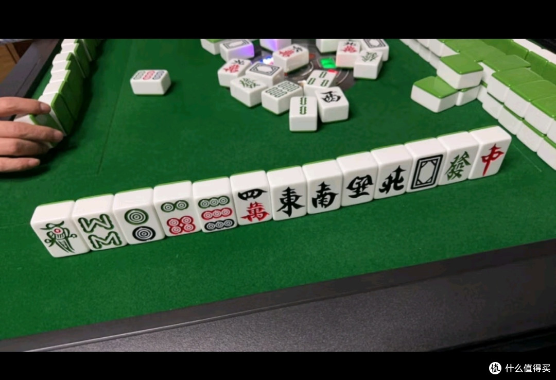 劲邦麻将牌家用手搓麻将牌大号手打麻将绿色含背袋骰子送
