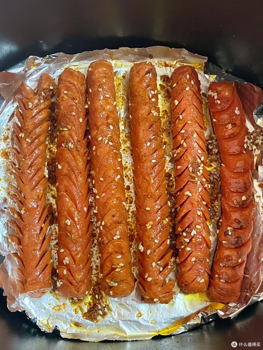 空气炸锅烤火腿肠:滋滋作响的美味狂欢