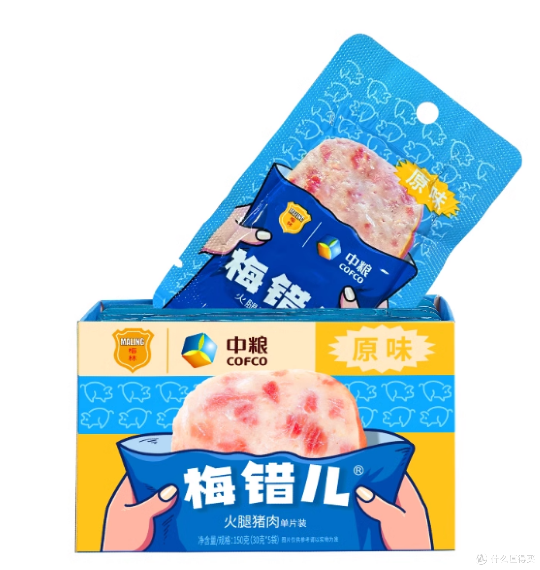 中粮梅林梅错儿火腿午餐肉，开袋即食，方便美味！