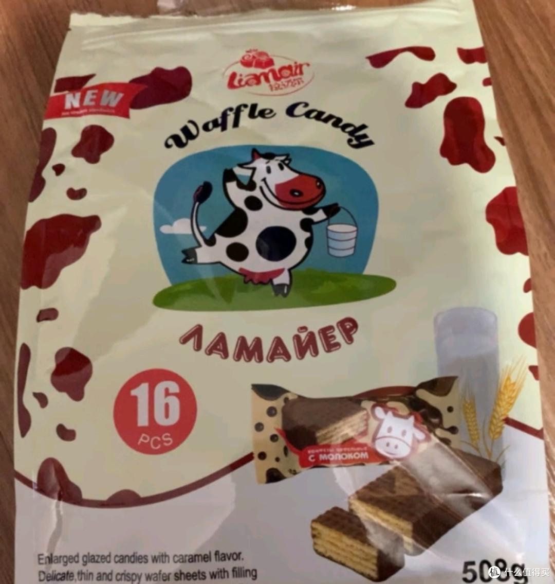 康吉 Konti 俄罗斯进口罗尼大牛巧克力味威化饼干330g