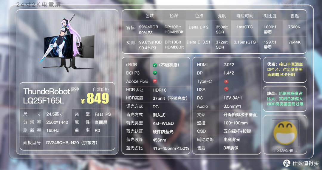 雷神 LQ25F165L「ximagine」