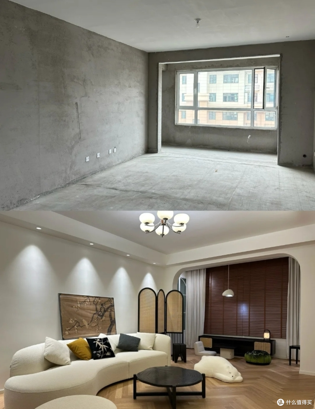 145㎡法式中古风|装修前后对比|落地35W