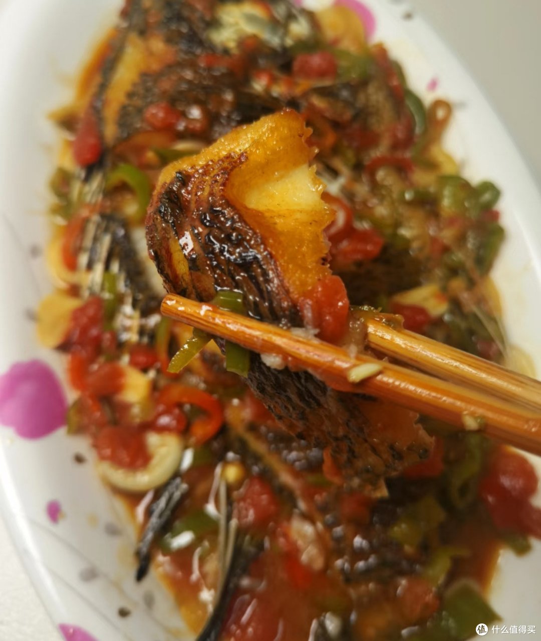 今天吃的红烧罗非鱼，色香味俱全