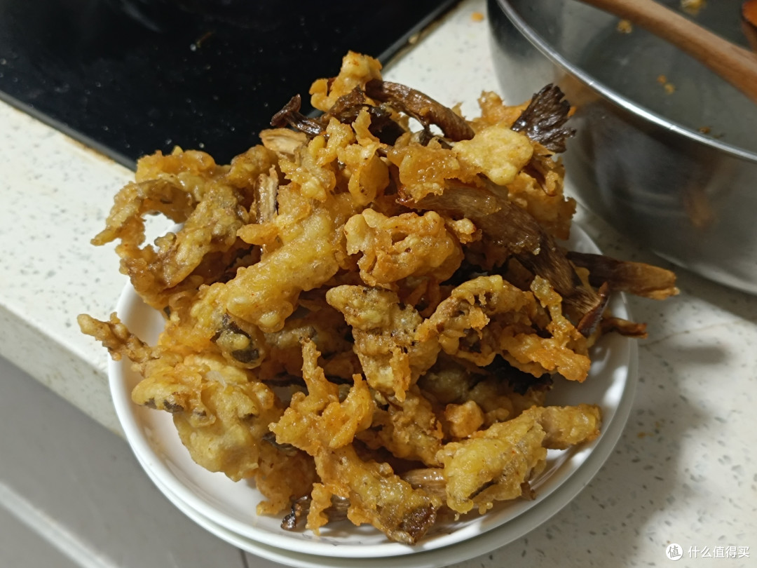 佳节美食大赏:做好吃的炸蘑菇炸花菜,虽然是蔬菜,热量估计超高