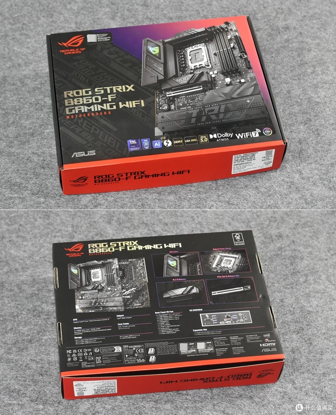 好看实力强ROG STRIX B860-F GAMING WIFI主板静态分享
