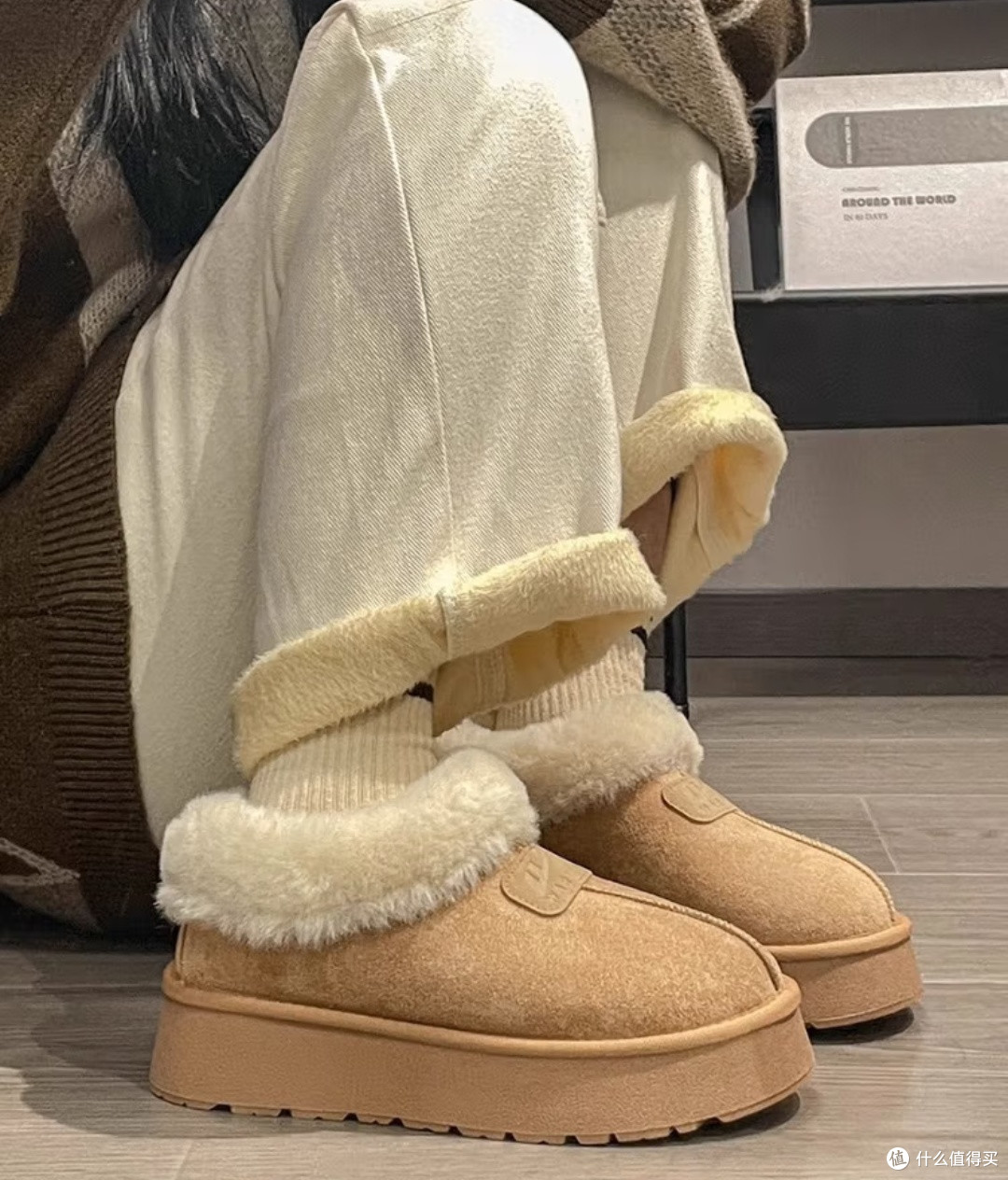 冬日暖脚神器!回力皮毛一体雪地靴