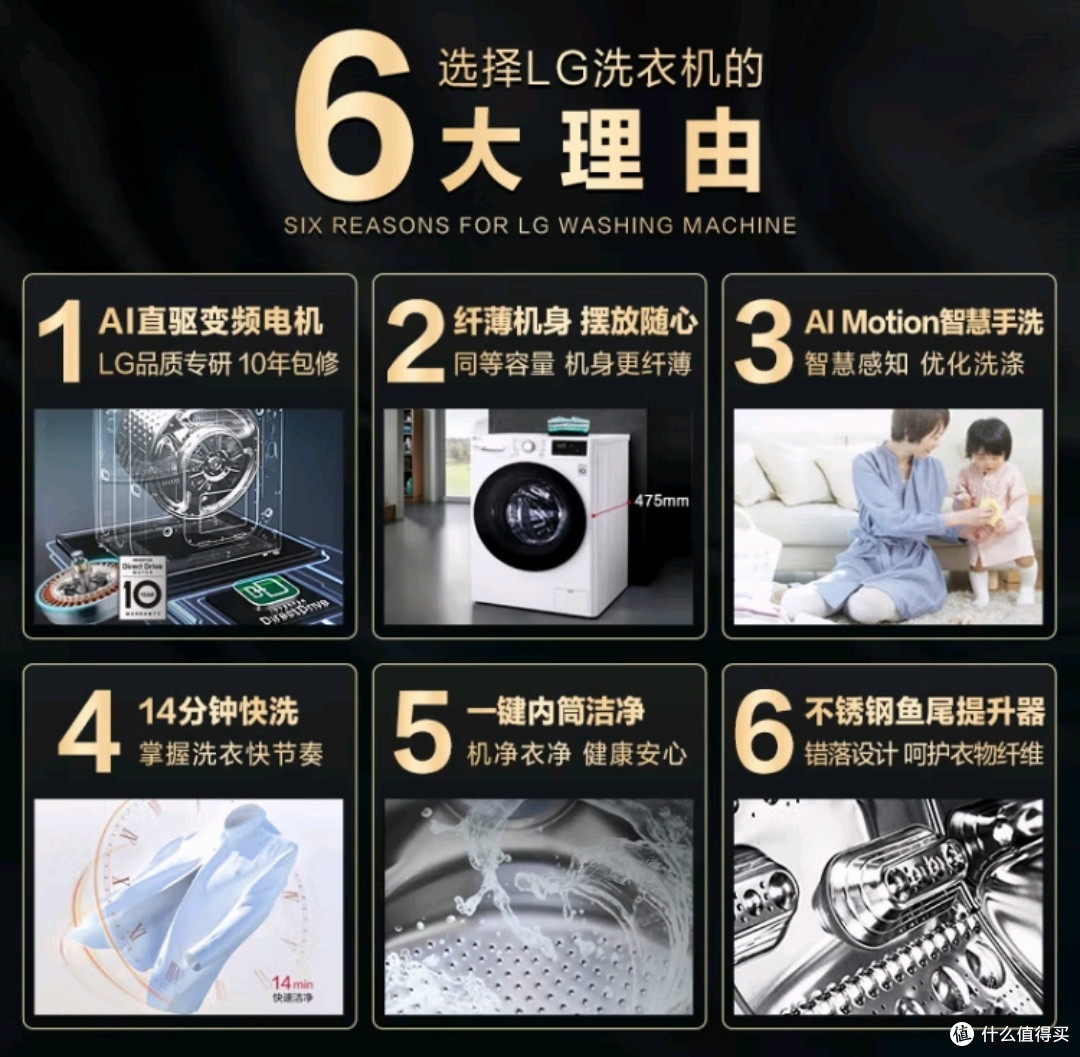 LG9公斤滚筒洗衣机，支持国补，让洗衣变得更轻松！_滚筒洗衣机_什么值得买