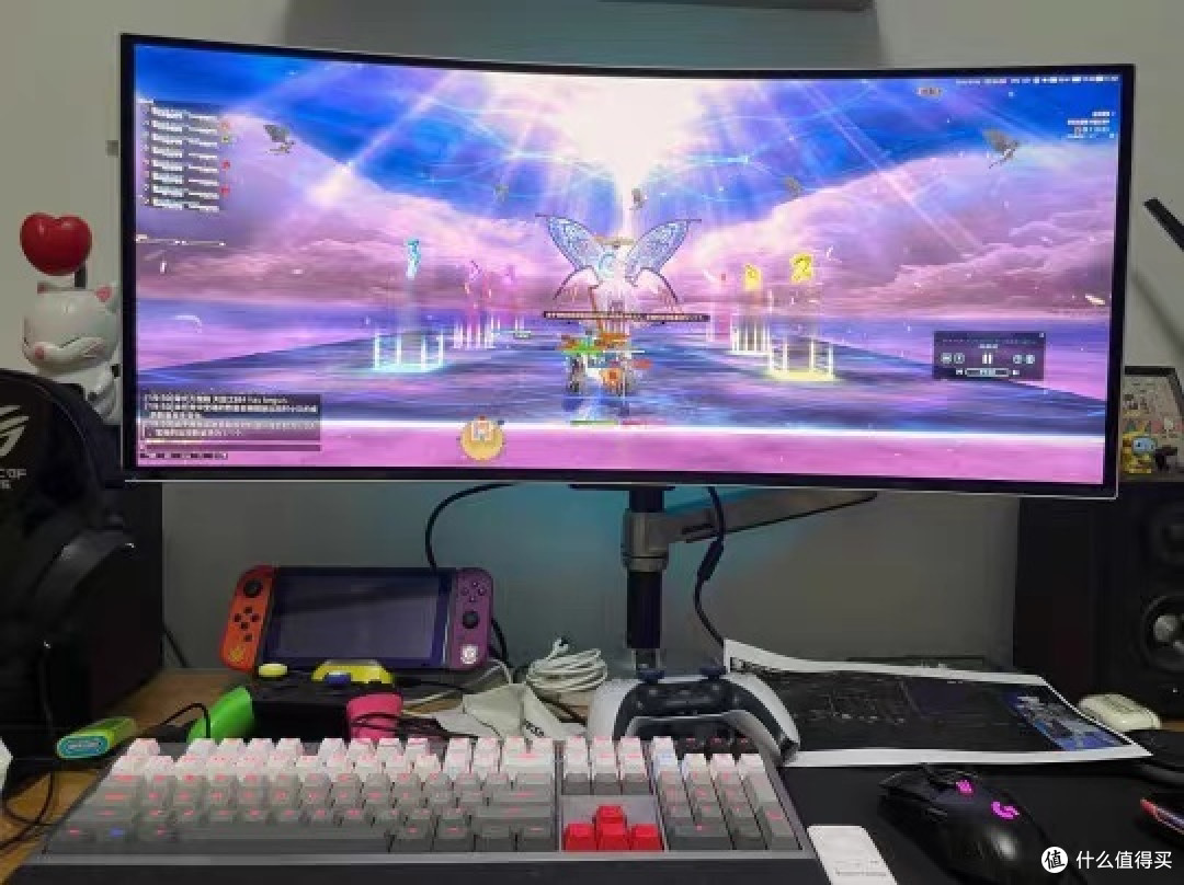 三星32英寸2K165HZ电竞曲面显示器电脑液晶4K超薄屏幕S32CG550EC
