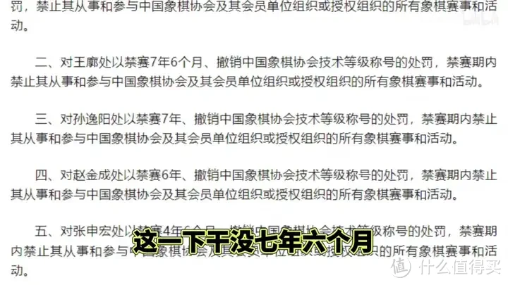 【省流总结】中国象棋协会处罚公告 对41名违规人员进行通报