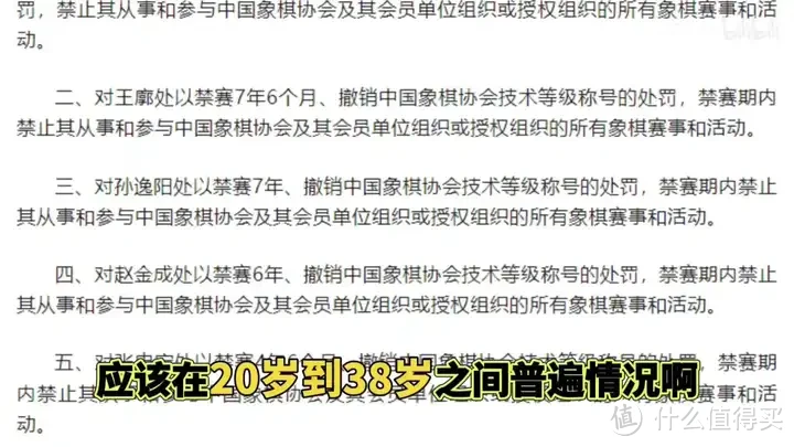 【省流总结】中国象棋协会处罚公告 对41名违规人员进行通报