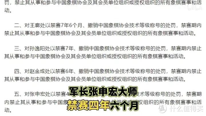 【省流总结】中国象棋协会处罚公告 对41名违规人员进行通报