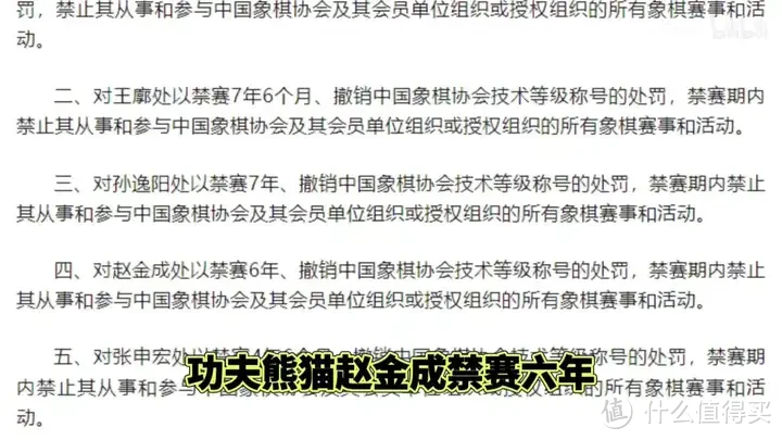 【省流总结】中国象棋协会处罚公告 对41名违规人员进行通报