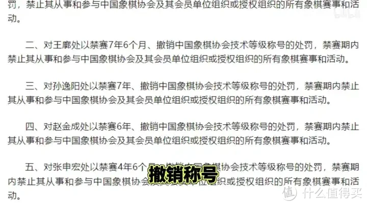 【省流总结】中国象棋协会处罚公告 对41名违规人员进行通报