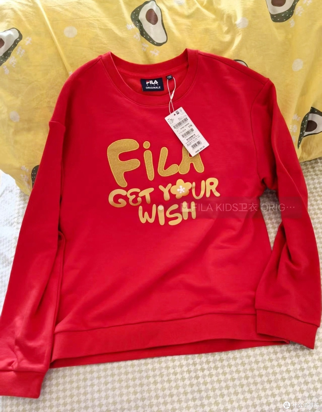 🎉 新年换新衣,红火过大年:fila斐乐童装新年款红色卫衣