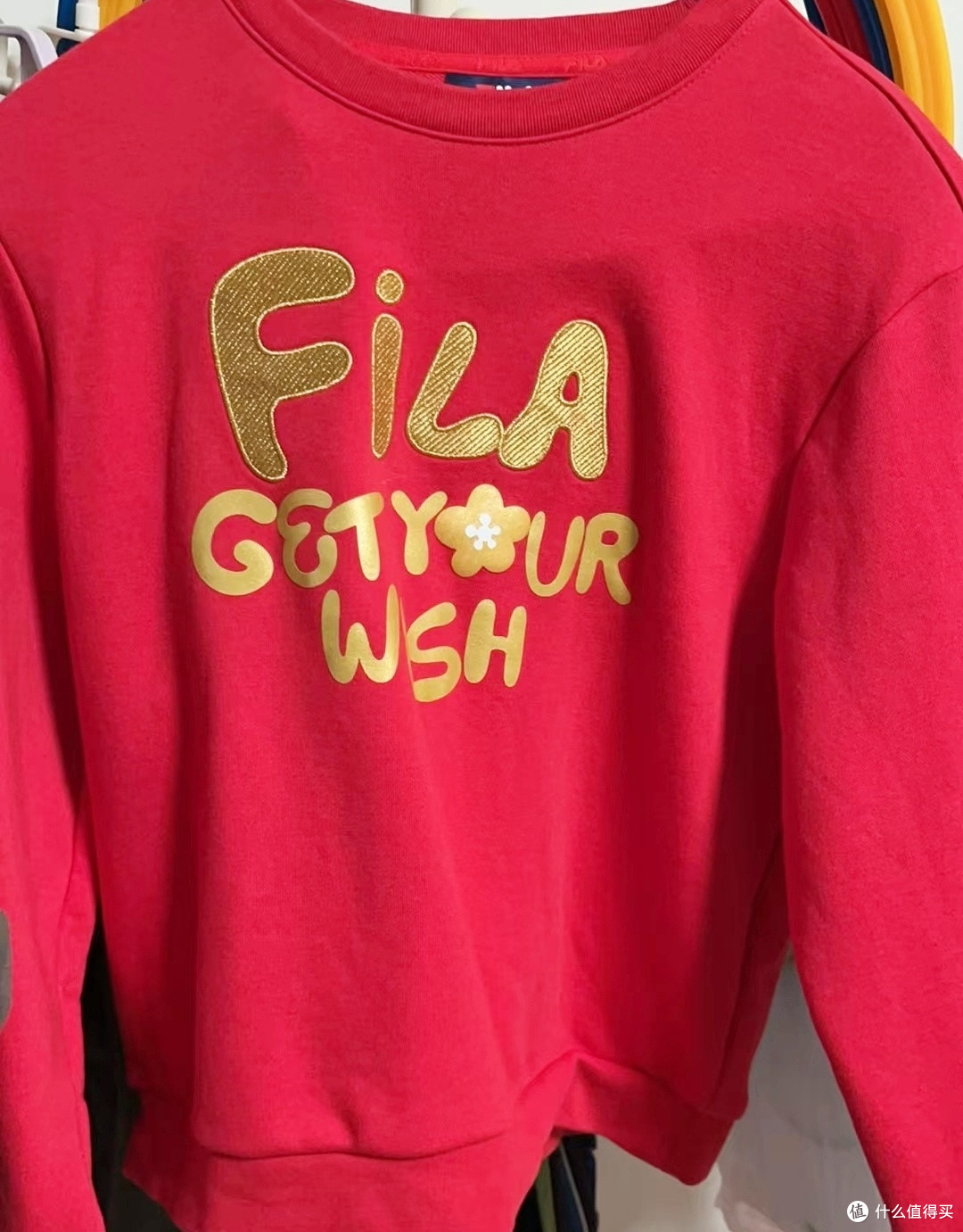 🎉 新年换新衣，红火过大年：FILA斐乐童装新年款红色卫衣