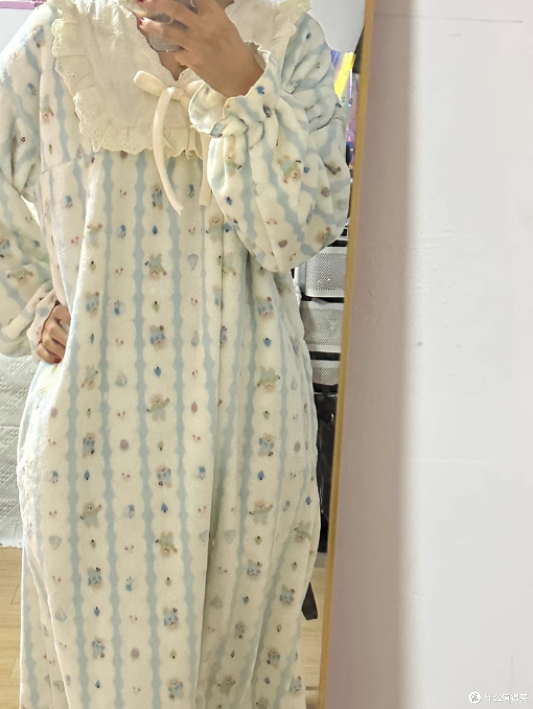 公主风睡裙女珊瑚绒冬季加厚加绒法兰绒日系甜美可爱睡衣裙